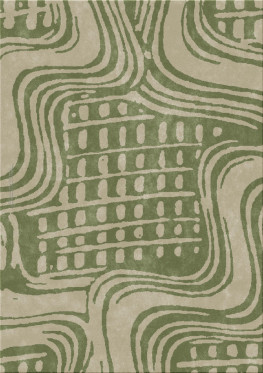 Anna-Veda 10211-garden plot - handgefertigter Teppich,  getuftet (Indien), 24x24 5ply Qualität
